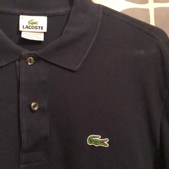 Lacoste Navy Blue Polo men’s size 5 - Picture 2 of 3